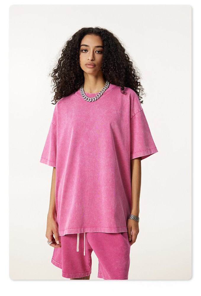 Oversized T-shirt and shorts set 8 colors Customized logo