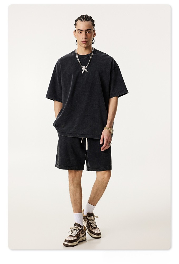 Oversized T-shirt and shorts set 8 colors Customized logo