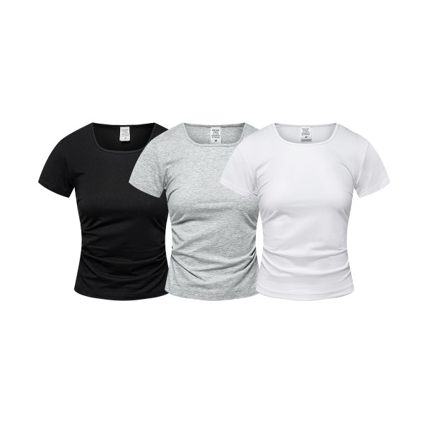 Women T-shirt 3 colors Customized logo Balenciaga
