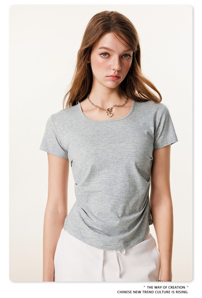 Women T-shirt 3 colors Customized logo Balenciaga