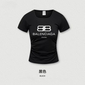 Women T-shirt 3 colors Customized logo Balenciaga