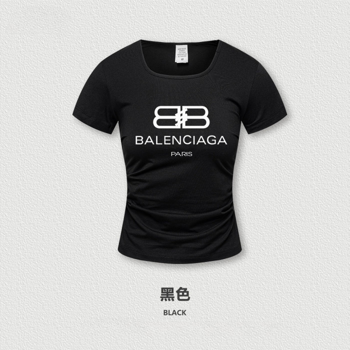 Women T-shirt 3 colors Customized logo Balenciaga