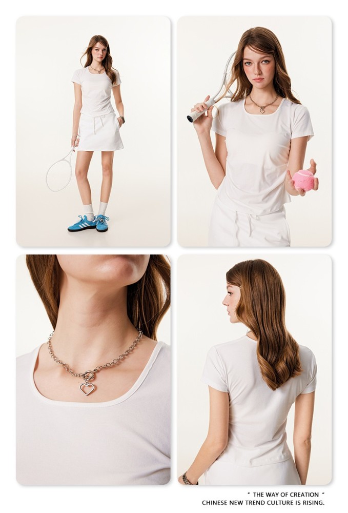 Women T-shirt 3 colors Customized logo Balenciaga