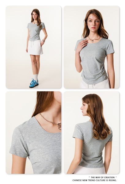 Women T-shirt 3 colors Customized logo Balenciaga