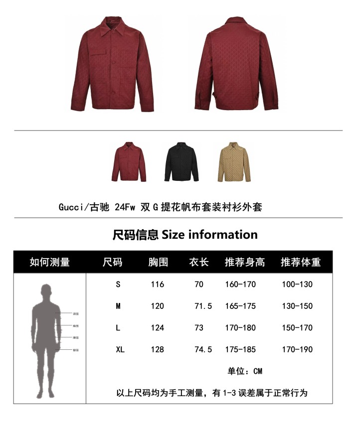 GUCCI Monogrammed Button Up Jacket