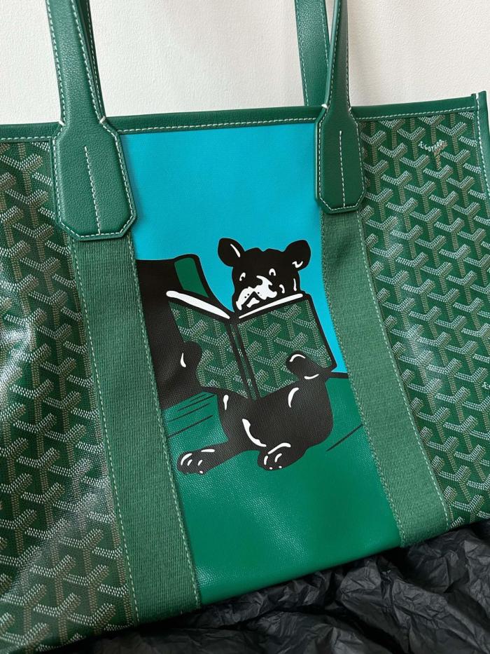 GOYARD Villette Tote Bag Mm Green VILLETMMLTY09CL09X size 45*15*32 cm