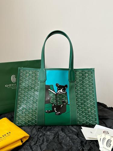 GOYARD Villette Tote Bag Mm Green VILLETMMLTY09CL09X size 45*15*32 cm