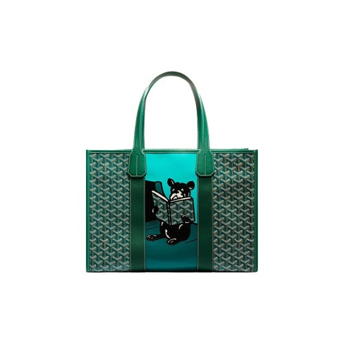 GOYARD Villette Tote Bag Mm Green VILLETMMLTY09CL09X size 45*15*32 cm