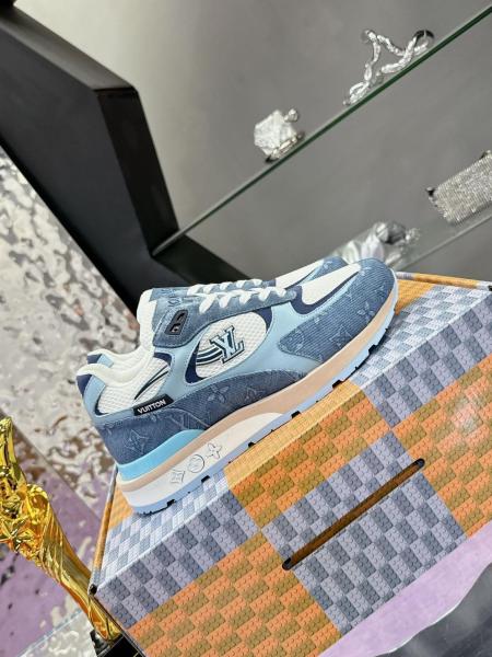 LOUIS VUITTON Run Away Low Top Casual Shoes Men's Blue