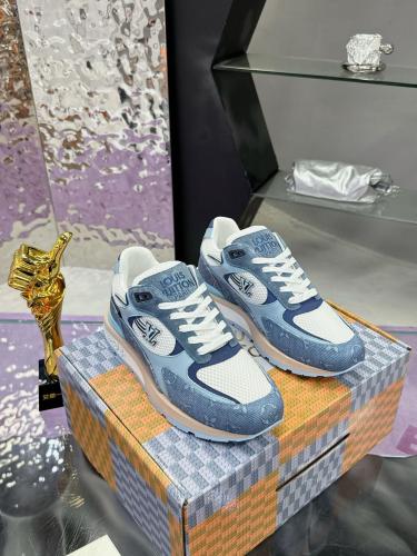 LOUIS VUITTON Run Away Low Top Casual Shoes Men's Blue