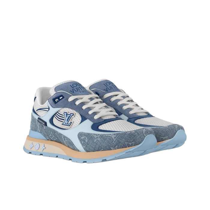 LOUIS VUITTON Run Away Low Top Casual Shoes Men's Blue