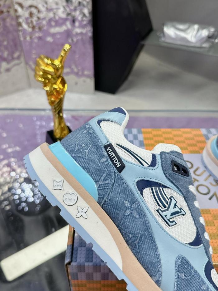 LOUIS VUITTON Run Away Low Top Casual Shoes Men's Blue