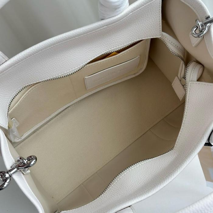 MARC JACOBS The Leather Medium Tote Cotton/Sil H004L01PF21-140 size 34*15*27 cm