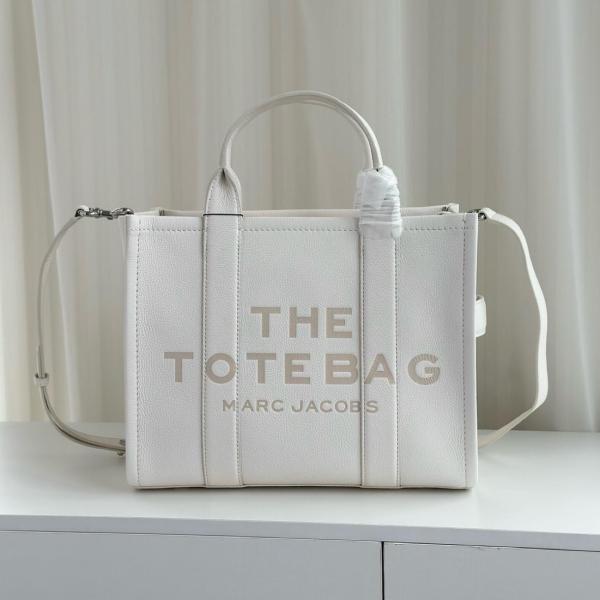 MARC JACOBS The Leather Medium Tote Cotton/Sil H004L01PF21-140 size 34*15*27 cm