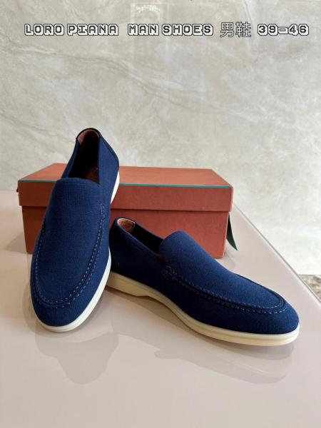 Loro Piana Summer Walk Casual Shoes Men's Marine Blue