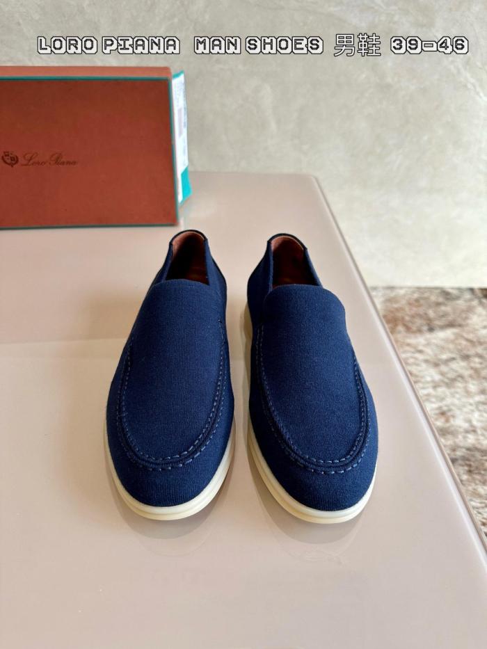 Loro Piana Summer Walk Casual Shoes Men's Marine Blue