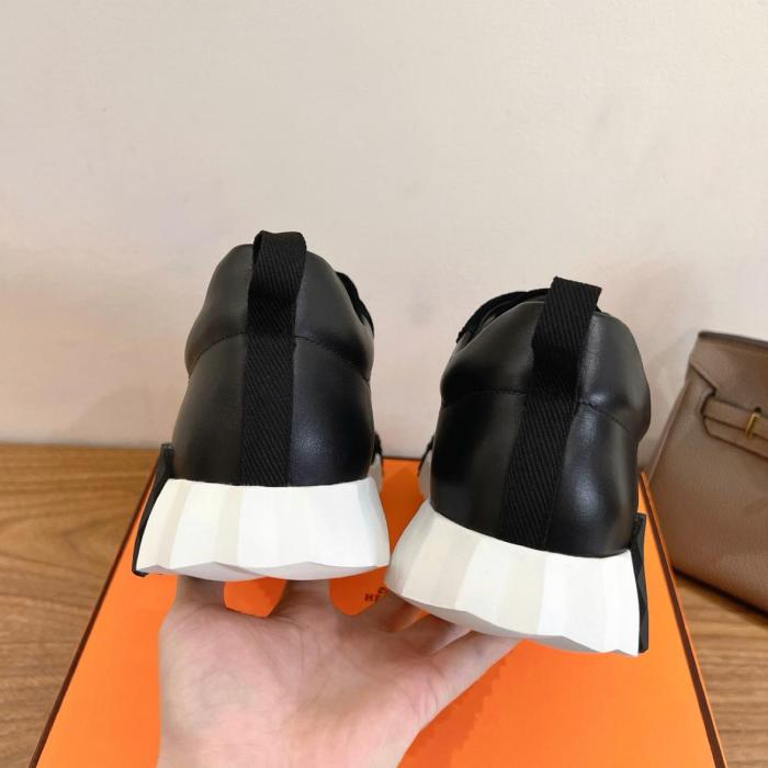 HERMES Bouncing Low-Top Casual Shoes 4cm Women's Black