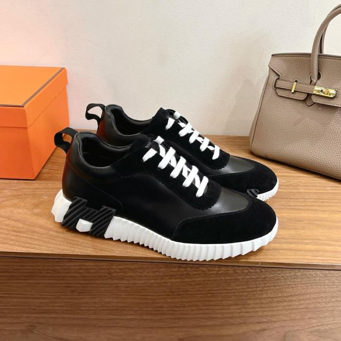 HERMES Bouncing Low-Top Casual Shoes 4cm Women's Black