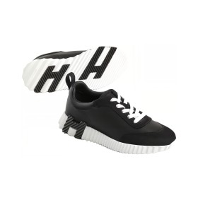 HERMES Bouncing Low-Top Casual Shoes 4cm Women's Black