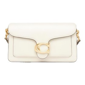 COACH Tabby Cow Leather Shoulder Bag Medium Size Women's White COAU8-2E9GRY size 26*8.3*15.2 cm