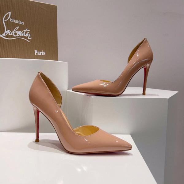 Christian Louboutin Iriza 85mm Pump Nude Patent Leather Women's