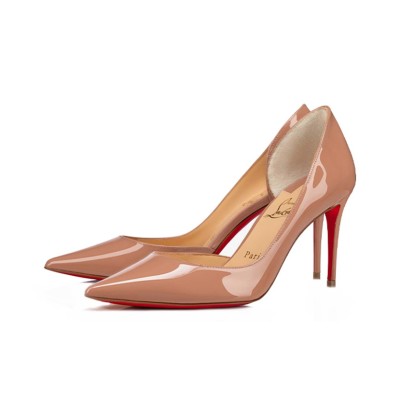 Christian Louboutin Iriza 85mm Pump Nude Patent Leather Women's