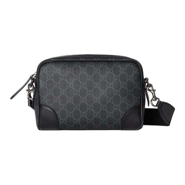 GUCCI GG Emblem Coated Material Shoulder Bag, Crossbody Bag Small Size Men's Black 821155-FAED4-1000 size 23*8*16.5 cm