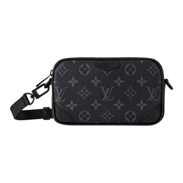 LOUIS VUITTON Brand Classic Print Zipper Closure Leather Wallet Regular Women's Black M14253