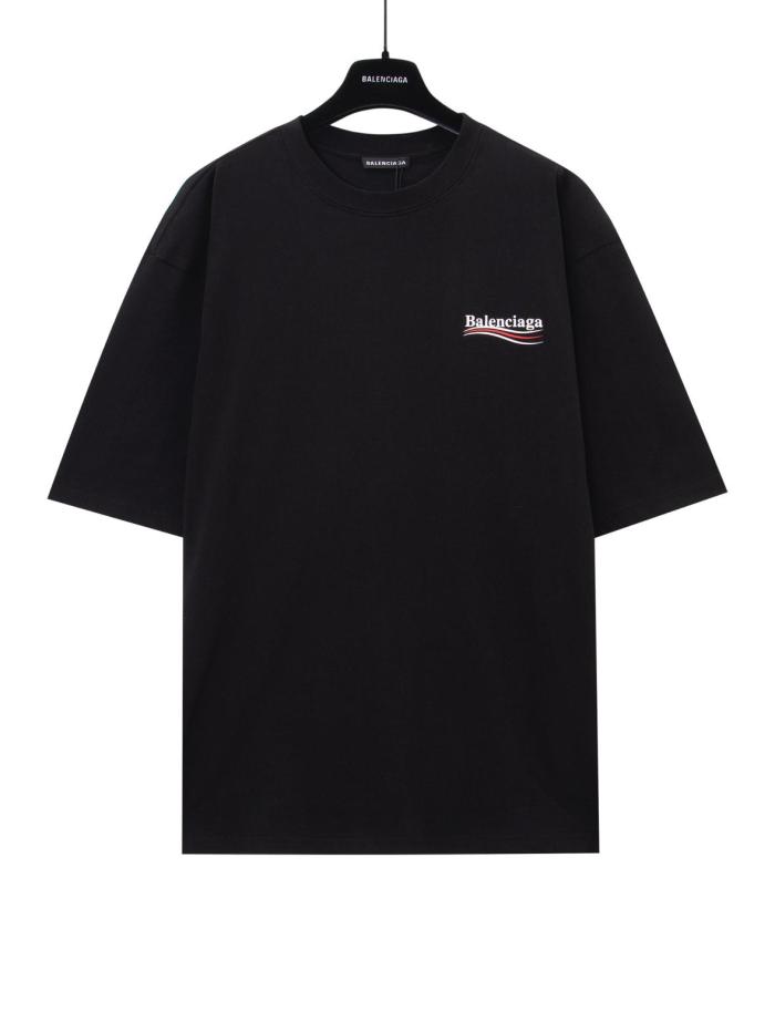 Balenciaga Drop Shoulder Sleeve T-Shirt Women's Black Regular Fit 