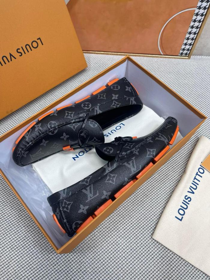 LOUIS VUITTON Driver Casual Shoes Men's Black