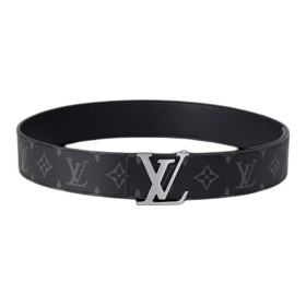 Louis Vuitton Initiales Belt Monogram Eclipse Male Black/Gray Width 4cm