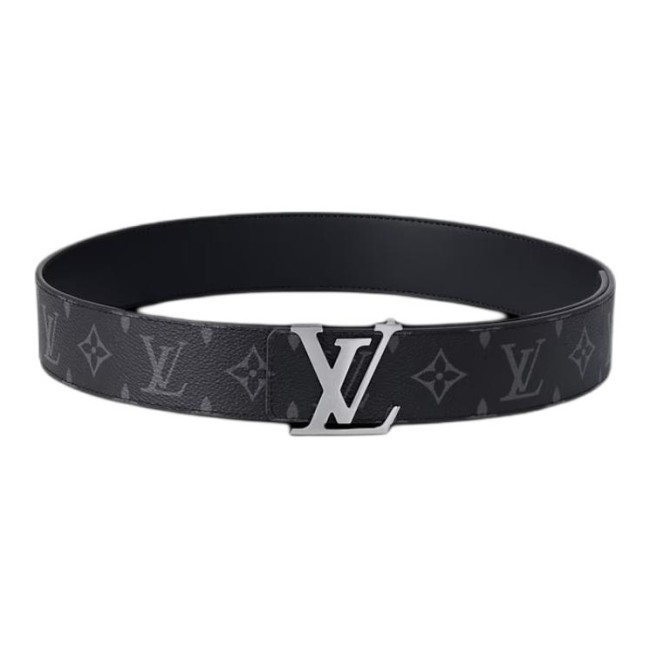 Louis Vuitton Initiales Belt Monogram Eclipse Male Black/Gray Width 4cm
