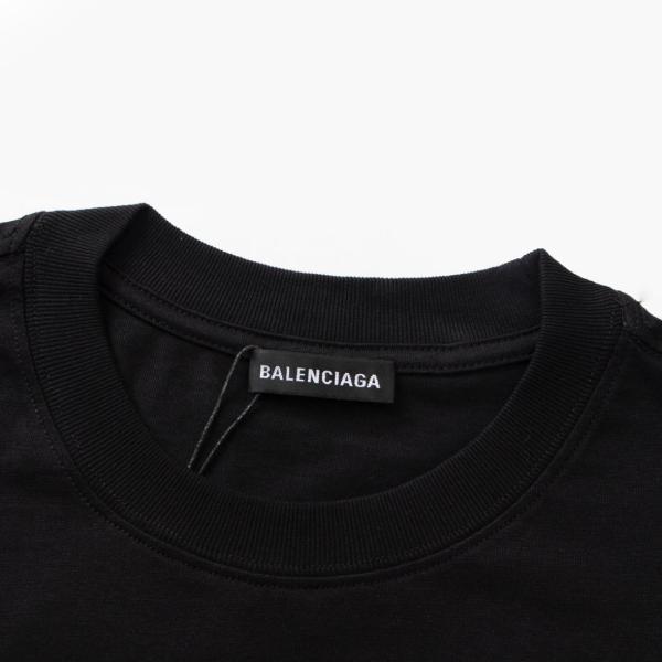 Balenciaga Drop Shoulder Sleeve T-Shirt Women's Black Regular Fit 