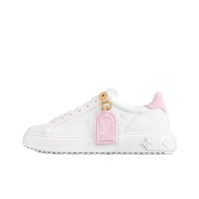 LOUIS VUITTON Time Out Low Top Skateboard Shoes Women's White
