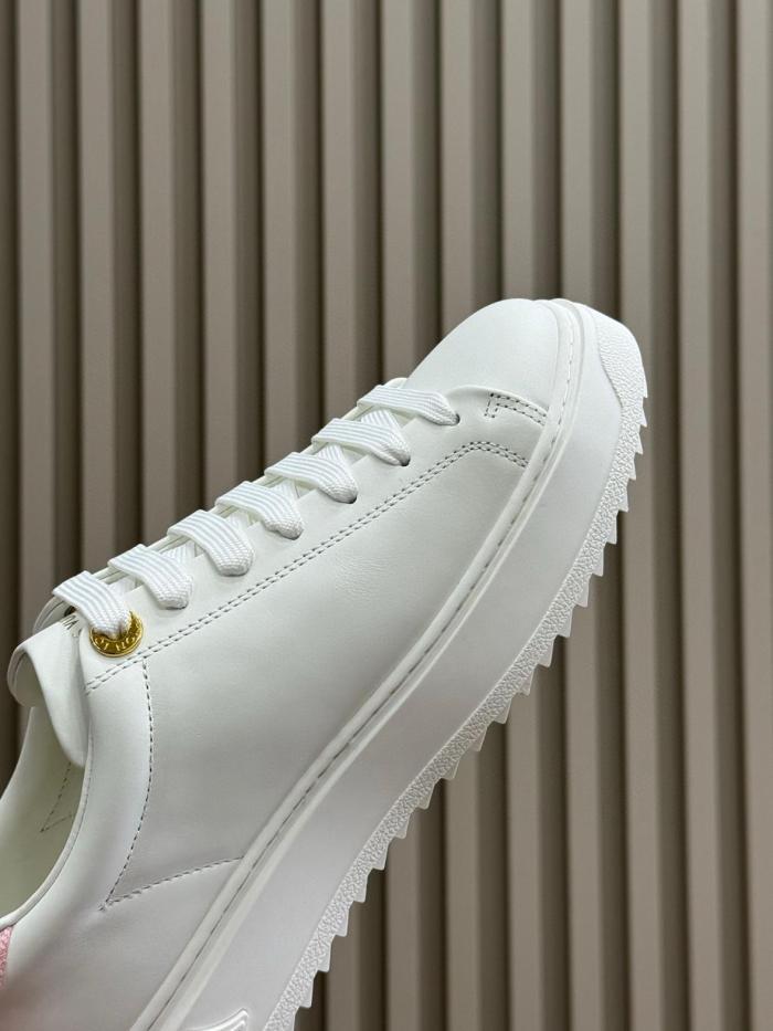 LOUIS VUITTON Time Out Low Top Skateboard Shoes Women's White