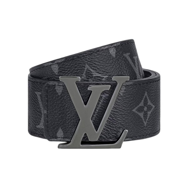 Louis Vuitton Initiales Belt Monogram Eclipse Male Black/Gray Width 4cm