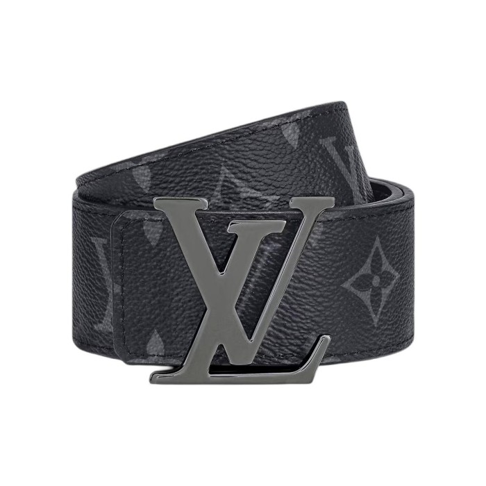 Louis Vuitton Initiales Belt Monogram Eclipse Male Black/Gray Width 4cm