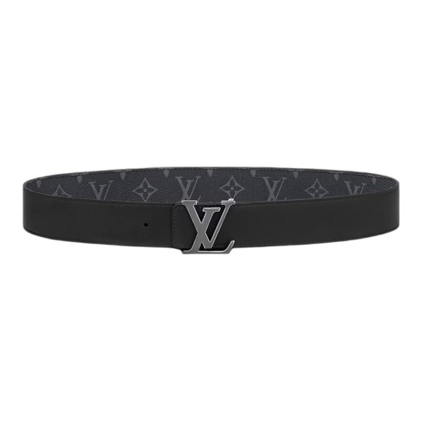 Louis Vuitton Initiales Belt Monogram Eclipse Male Black/Gray Width 4cm