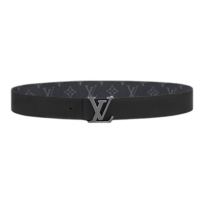 Louis Vuitton Initiales Belt Monogram Eclipse Male Black/Gray Width 4cm