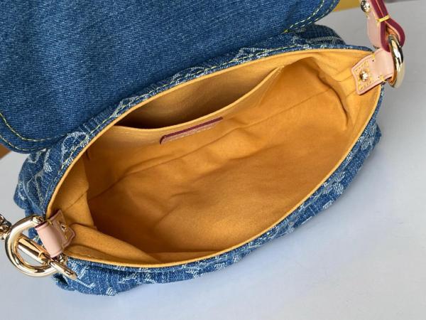 Louis Vuitton Mini Pleaty Monogram Denim Shoulder Bag M95050 size 26*15*9 cm