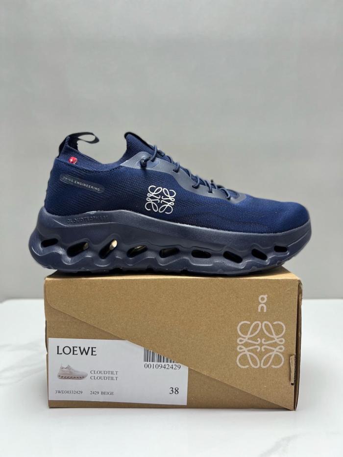 LOEWE Cloudtilt Low Top Casual Shoes Men's Marine Blue