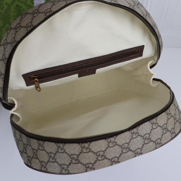 GUCCI Ophidia Canvas With Leather Backpack Men's Beige & Ebony 779901-FABYY-9744 size 28*15*40 cm