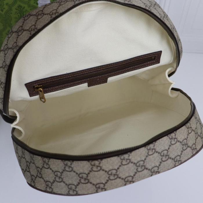 GUCCI Ophidia Canvas With Leather Backpack Men's Beige & Ebony 779901-FABYY-9744 size 28*15*40 cm