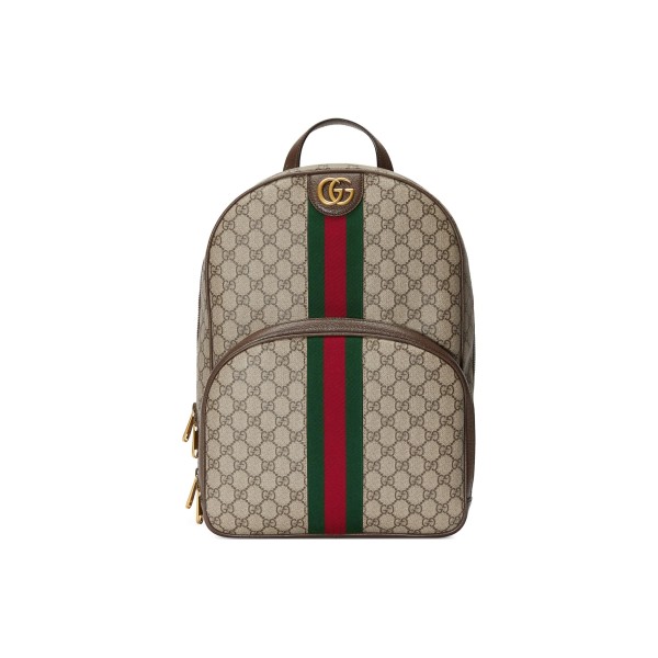 GUCCI Ophidia Canvas With Leather Backpack Men's Beige & Ebony 779901-FABYY-9744 size 28*15*40 cm
