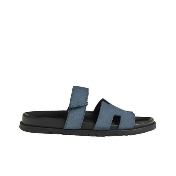 HERMES Chypre Abrasion-Resistant Slide Slippers Men's Sky Blue