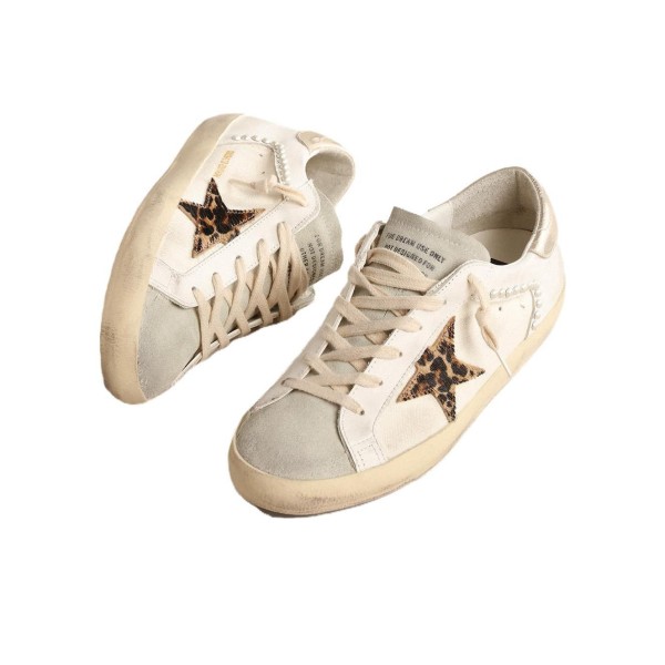 Golden Goose Super-Star Low-Top Skateboard Shoes Women's Beige Vintage Version
