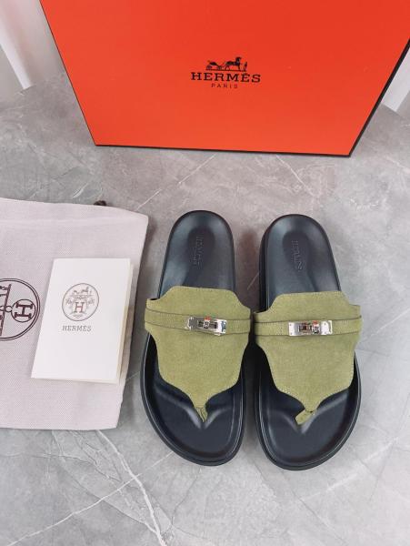 HERMES Empire Flip Flops Women's Green