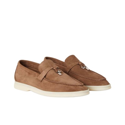 Loro Piana Summer Charms Walk Loafers Women's Light Brown