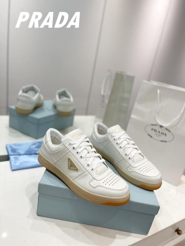 Prada Downtown nappa leather sneakers Ivory