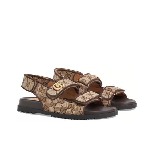 GUCCI Women's Double G Sandal 'Beige Ebony' Women's